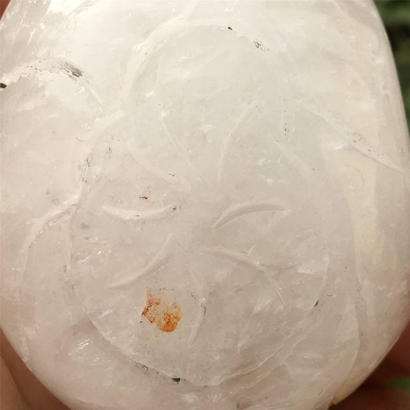 0.39kg Natural clear quartz skull carved Quartz Crystal skull Healing