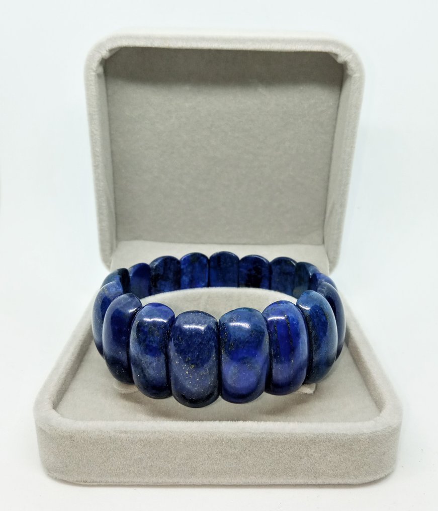 Beautiful Royal Gold Lapis Lazuli Bracelet in Gift Box - Bracelet