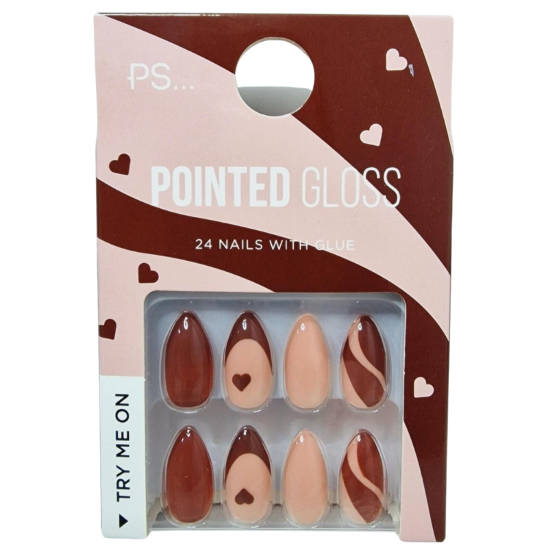 False Nails Press On Fake Tips Stick Coffin Square Full Cover Primark Glue 24pk