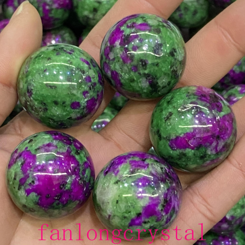 1pc Natural Zoisite Ball Sphere Quartz Crystal Mineral Gem Reiki Healing 30mm