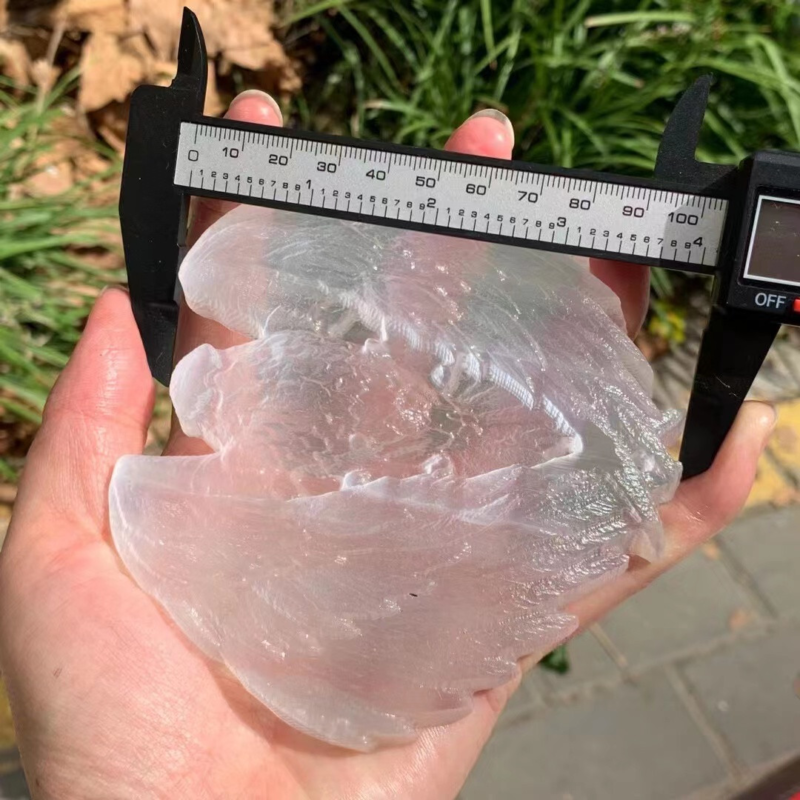 1PC gypsum eagle skull quartz crystal carved skull Reiki healing gem  decor