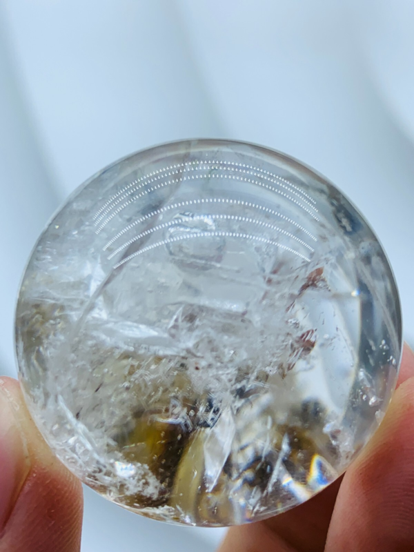 Herkimer Diamond Enhydro Crystal Magic Ball 36MM &big moving water droplet 36g