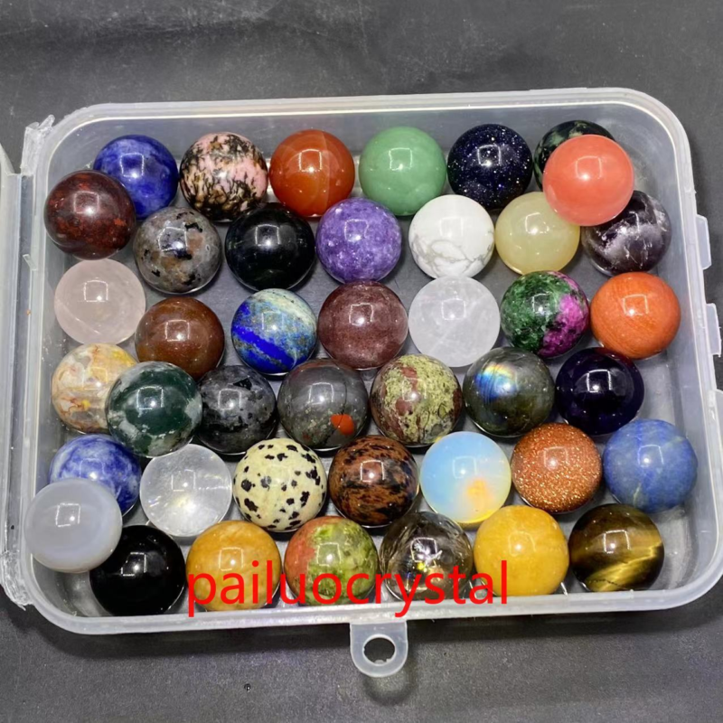 10pcs Wholesale Natural mixed Ball Quartz Crystal Sphere Reiki Healing Gem 15mm+