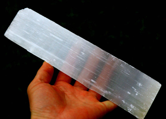 10 inch Morocco Gypsum Selenite Crystal! 5E12