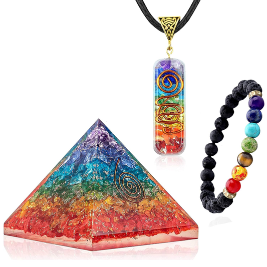 3 in 1 Orgone Pyramid for E-Energy Protection & Healing- Meditation Orgonite Pyr