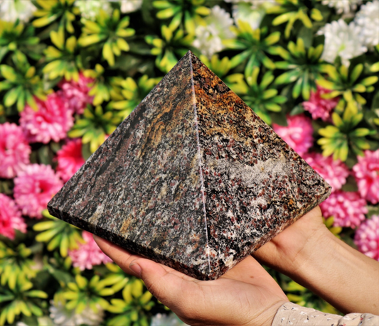 Large 170MM Natural Spinel in Matrix Healing Aura Chakra Spirit Stone Pyramid