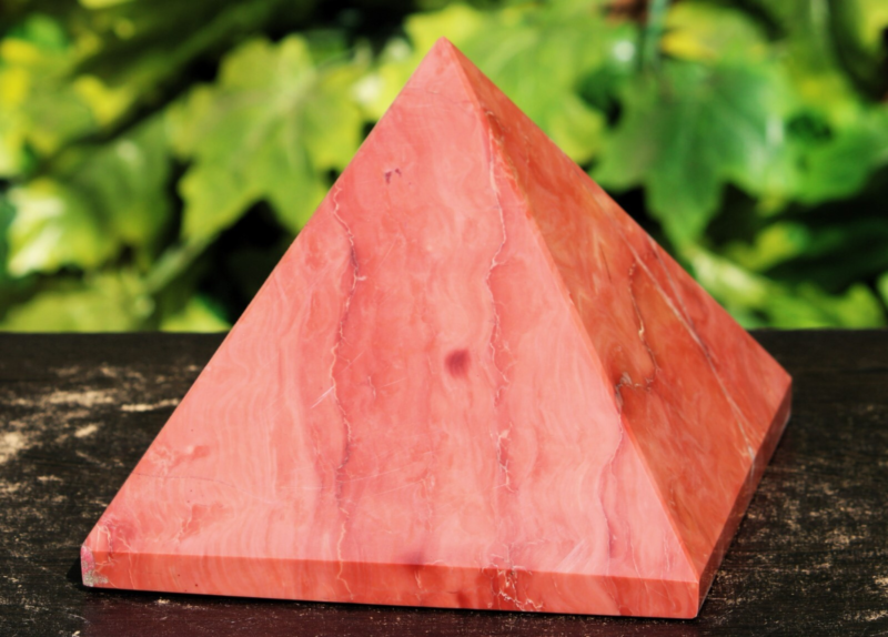 Pink Bustamite Pyramid Crystal Quartz Healing Display Specimen Stone Huge 190mm