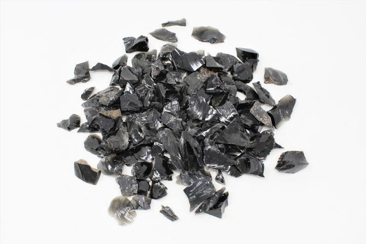 Raw Black Obsidian Chips Non Polished, Natural and Raw - High Grade A Quality