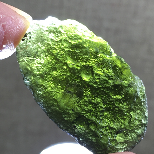 44.9Ct MOLDAVITE From Czech Republic From Meteorite Impact With Chips