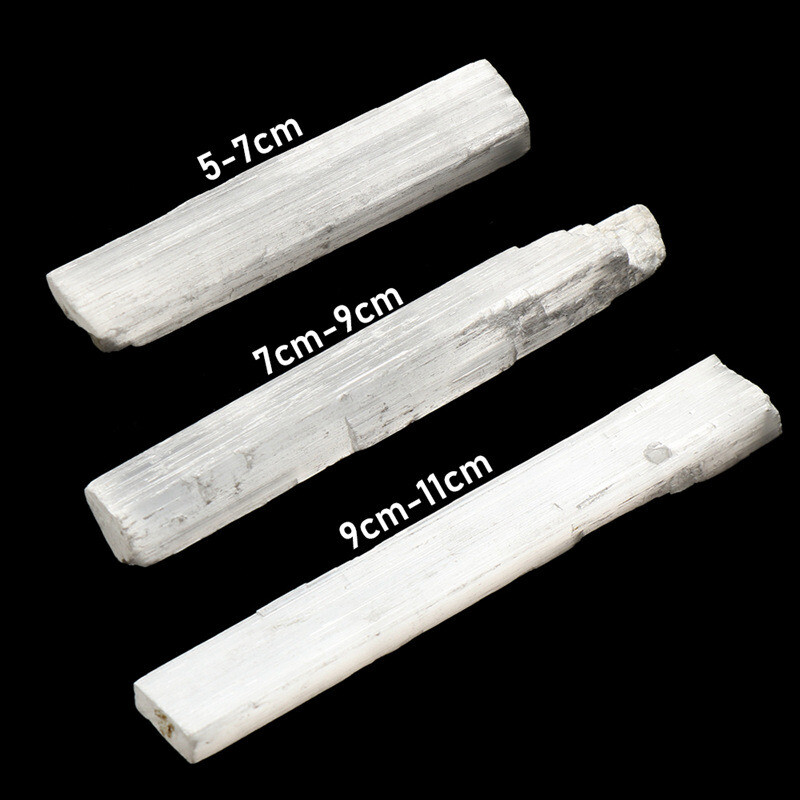 Natural Monocrystal Quartz Selenite Sticks White Gypsum Crystal Blades Wand Rock