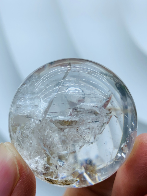 Herkimer Diamond Enhydro Crystal Magic Ball 36MM &big moving water droplet 36g