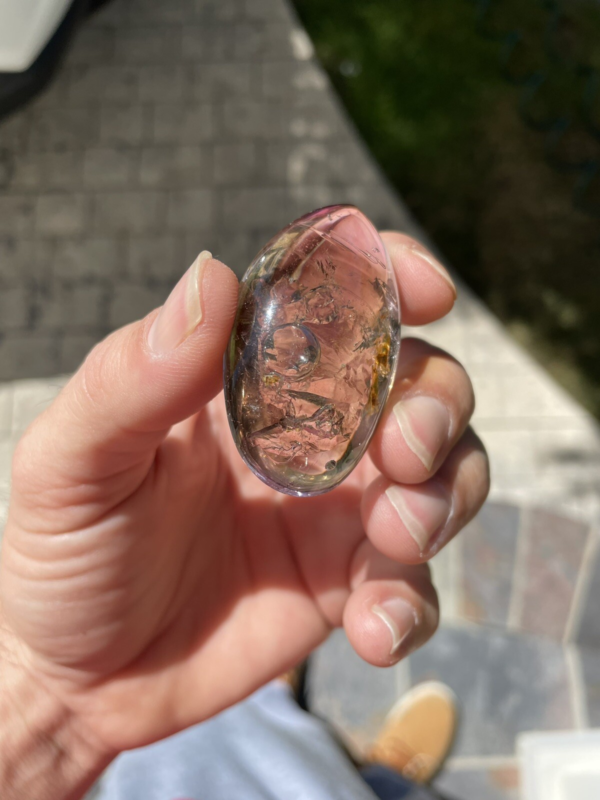Smokey Amethyst Enhydro With Large Free Moving Bubble