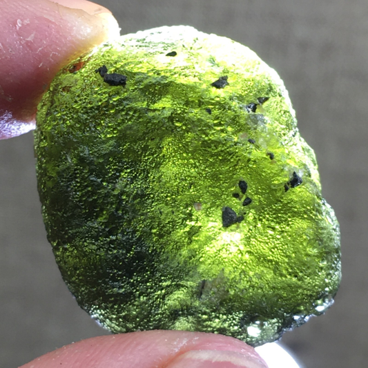 48.1Ct MOLDAVITE From Czech Republic From Meteorite Impact With Chips
