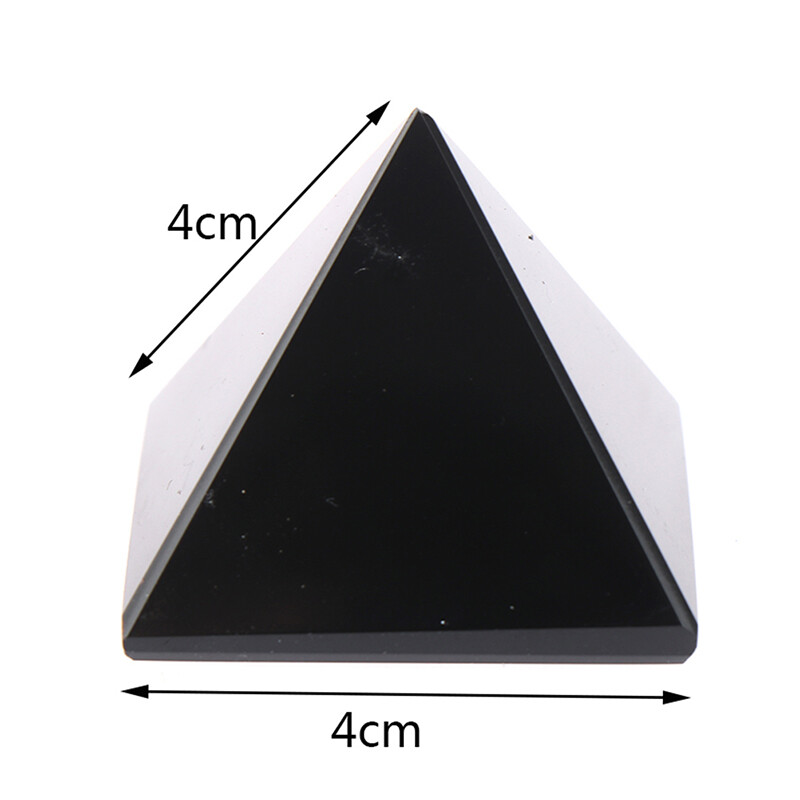 Obsidian Pyramid Natural Polished Surface Home Ornaments Desktop DecorY.ou