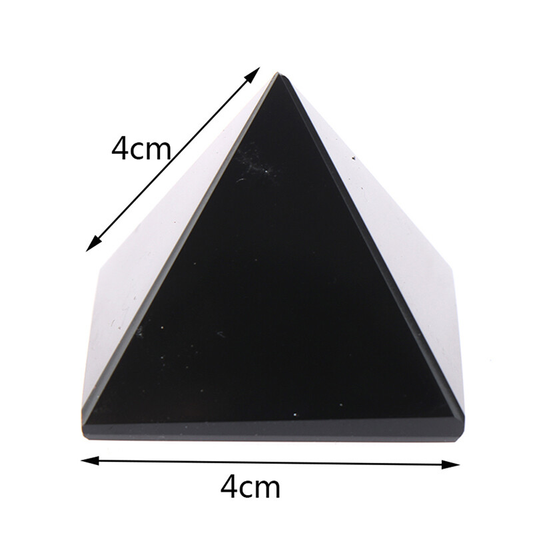 Obsidian Pyramid Natural Polished Surface Home Ornaments Desktop DecorY.ou