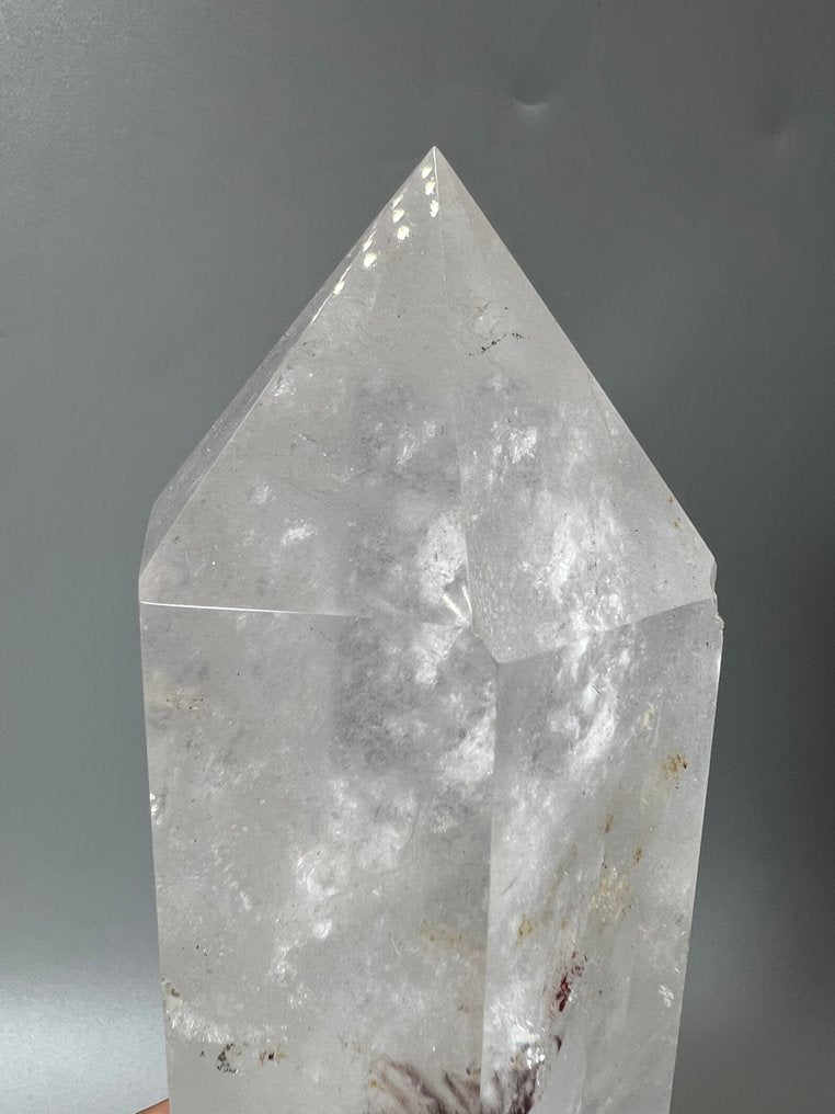 Clear Quartz - Tower - Point - High Quality - Natural Stone Collectible Crystal - Made in Brazil - Height: 260 mm - Width: 65 mm- 1600 g