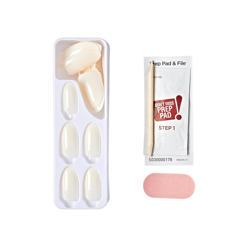 KISS imPRESS No Glue Mani Press On Nails, Design, Just a Dream&apos;, Pink, Short
