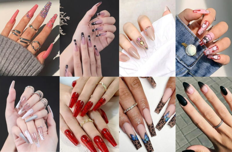 24 Piece Nail Art Press On Tips Fake Nail Tips False Nails Pick Your Style!