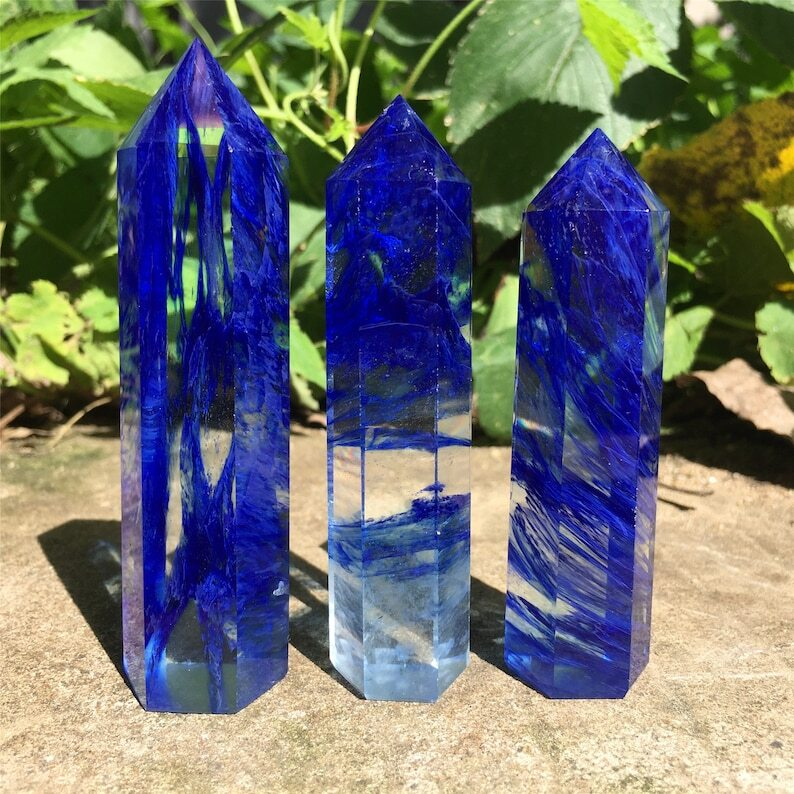 1kg Melting Stone Obelisk Quartz Crystal Wand Point Mineral Specimen Reiki Heal