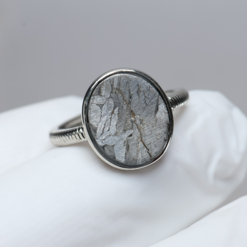 Muonionalusta meteorite RING ,size adjustable Ring R2085