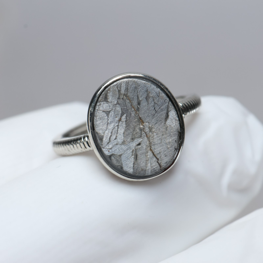Muonionalusta meteorite RING ,size adjustable Ring R2085