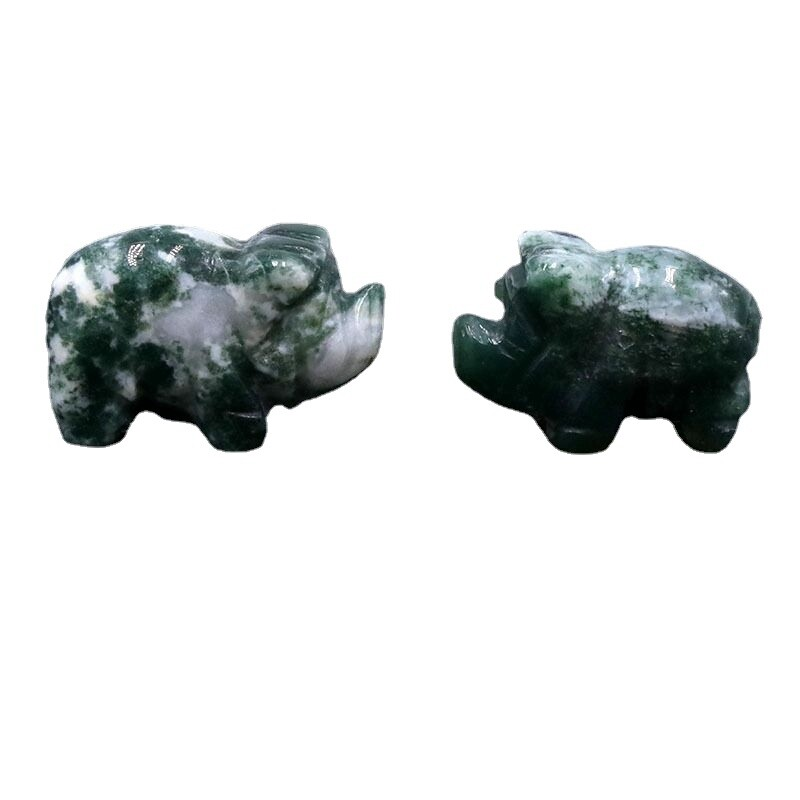 Natural Colorful Quartz Mini Crystal Piggy Animal Carved Chakra Gemstone Decor