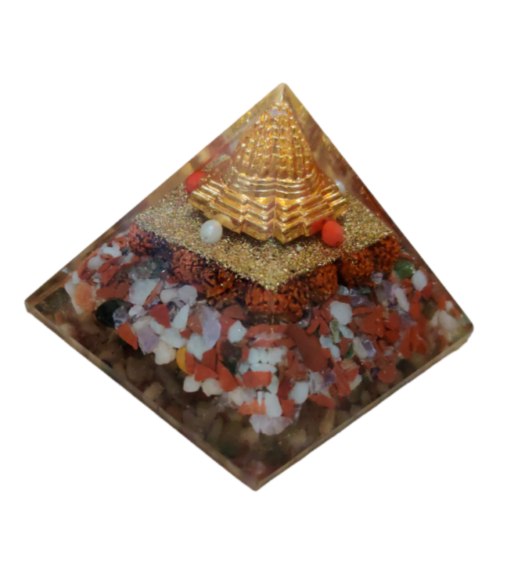 @ Healing Crystal Pyramid Orange 3x3 Inch