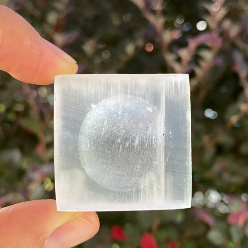 TOP Natural Gypsum Selenite quartz ball stand hand carved crystal healing 5PC