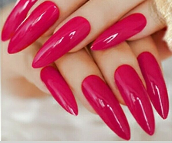 600Pc Long Almond Full Cover artificial Nails Tips Acrylic False Press on Nails