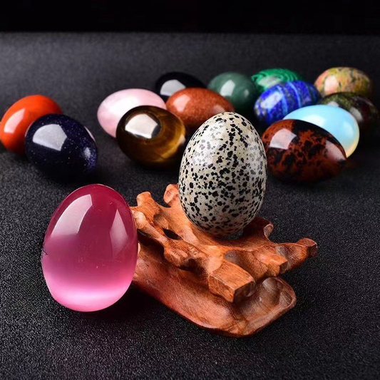 AAA Natural Multicolor Egg-shaped Magic Crystal Healing Ball Sphere Gemstone 1Pc