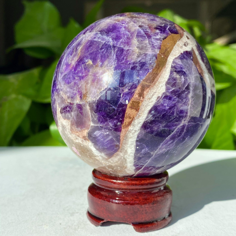 1.27LB Rare High Quality Purple Dream Amethyst Quartz Crystal Sphere Healing Bal