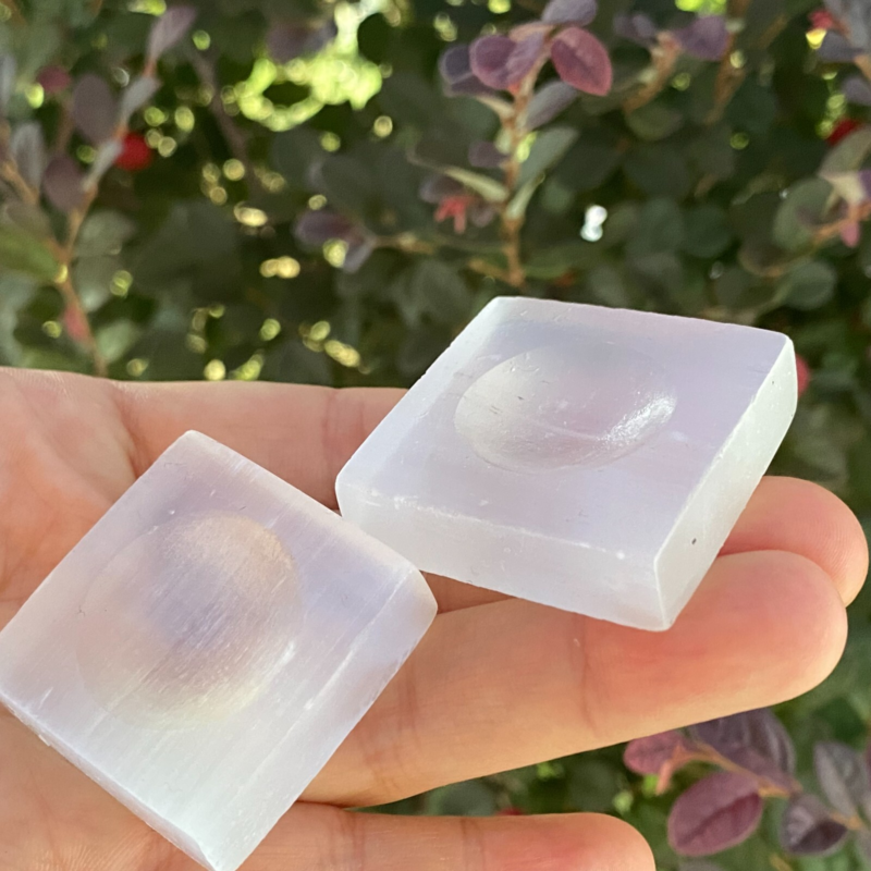 TOP Natural Gypsum Selenite quartz ball stand hand carved crystal healing 5PC