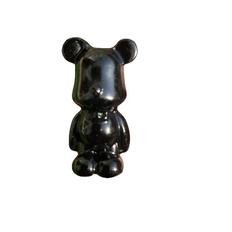 Natural Chakra Quartz Crystal Gloomy Little Bear Carved Animal Reiki Decor Gift