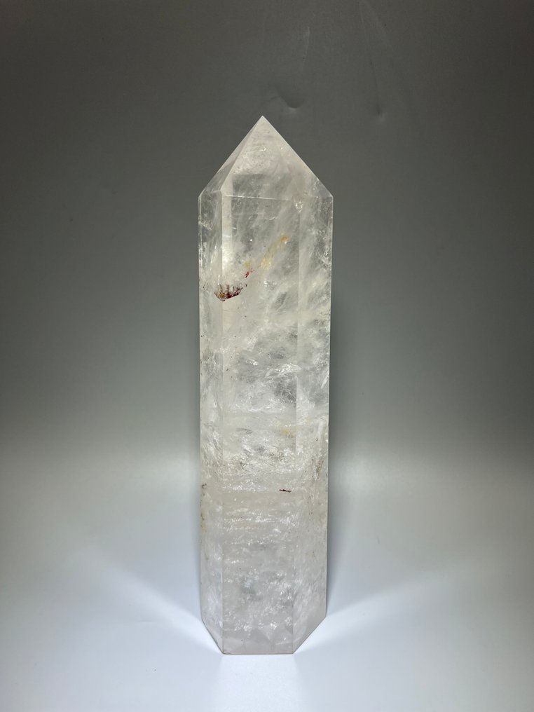Clear Quartz - Tower - Point - High Quality - Natural Stone Collectible Crystal - Made in Brazil - Height: 260 mm - Width: 65 mm- 1600 g