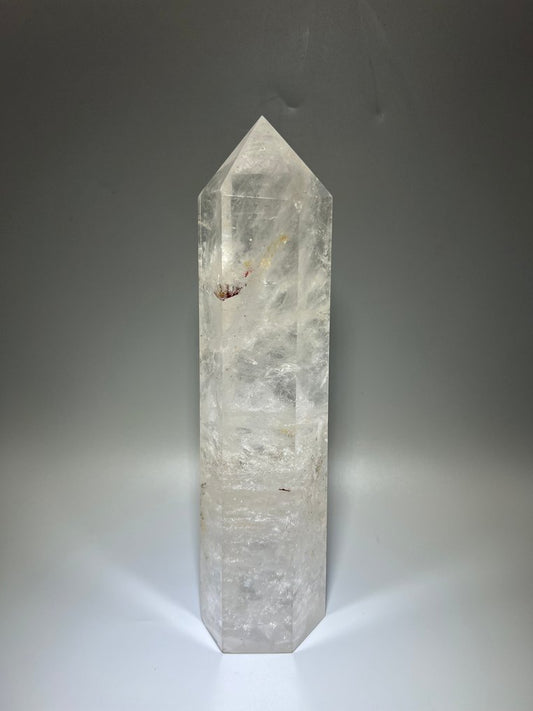 Clear Quartz - Tower - Point - High Quality - Natural Stone Collectible Crystal - Made in Brazil - Height: 260 mm - Width: 65 mm- 1600 g