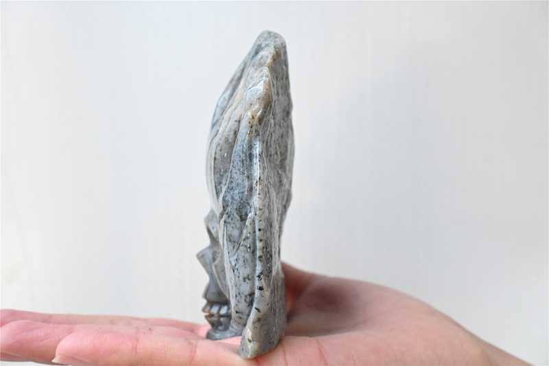 0.36kg Natural unknown quartz skull carved Quartz Crystal skull Healing