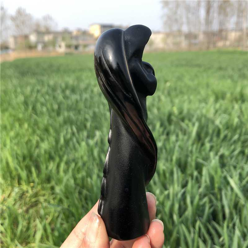 0.16kg Natural obsidian quartz angel carved Quartz Crystal skull Healing