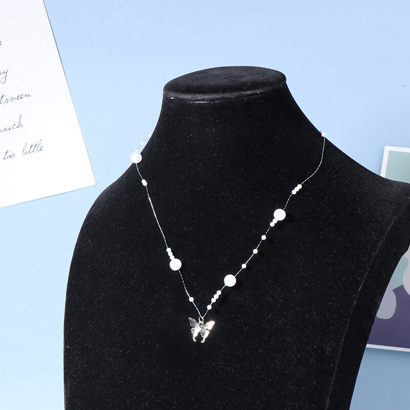 New Shiny Butterfly Necklace Ladies Exquisite Clavicle Chain Necklace Jewelry