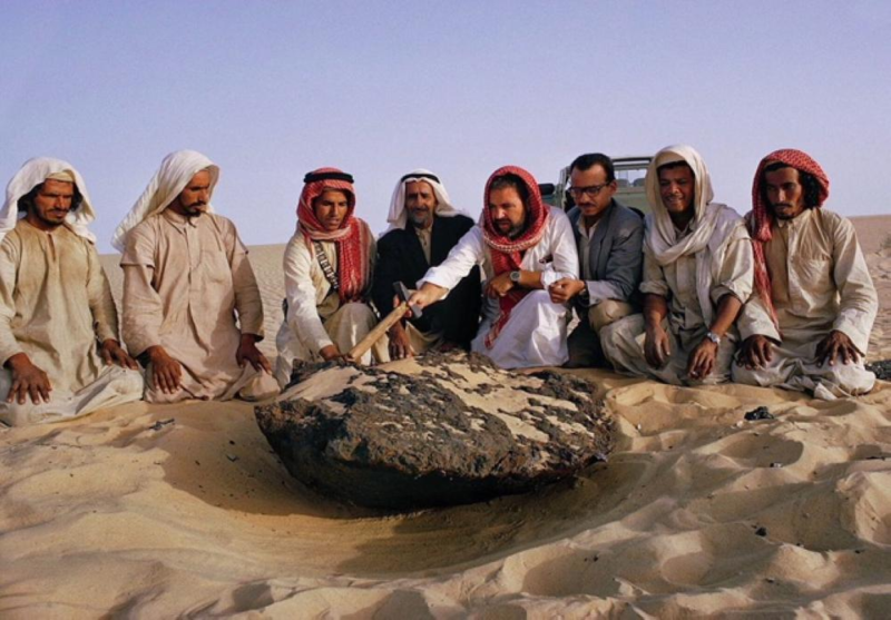 Meteorite Wabar - Iron meteorite (Saudi Arabia, 1863) - Impact Crater Field
