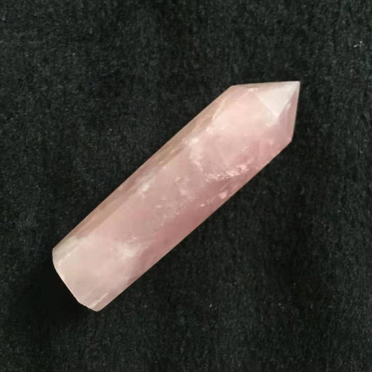 Pink Crystal Hexagonal Prism Pink Crystal Hexagonal Prism Powder Crystal Column Pink Crystal Rough Stone Grinding Crystal Column