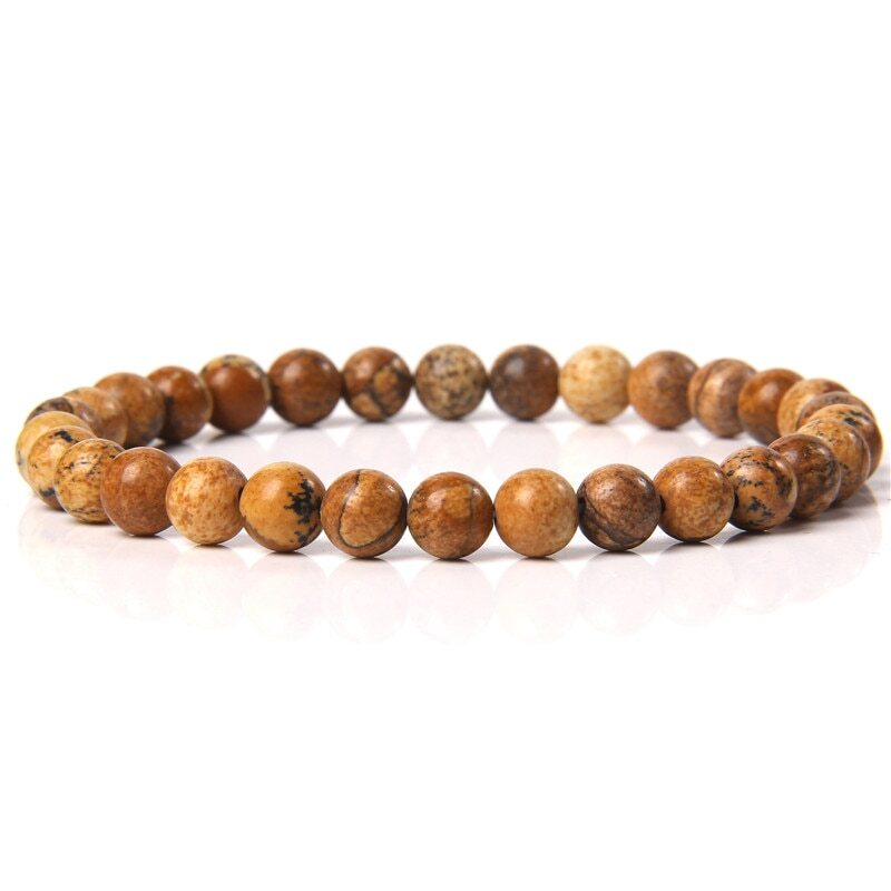 Handmade Natural 6mm Crystal Agates Stretch Bracelet for Women Men Jewelry Gifts