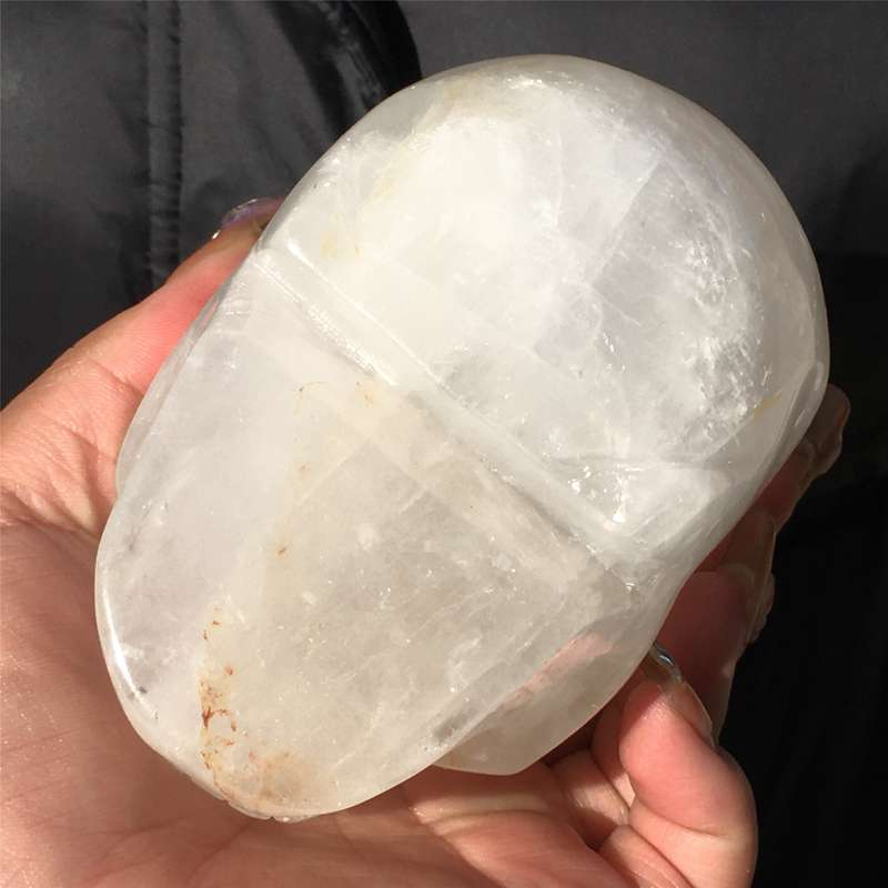 1.07kg Natural clear quartz skull carved Quartz Crystal skull Healing