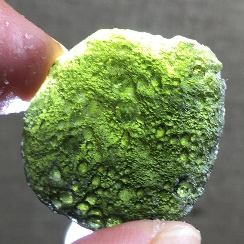 50.2Ct MOLDAVITE From Czech Republic From Meteorite Impact With Chips