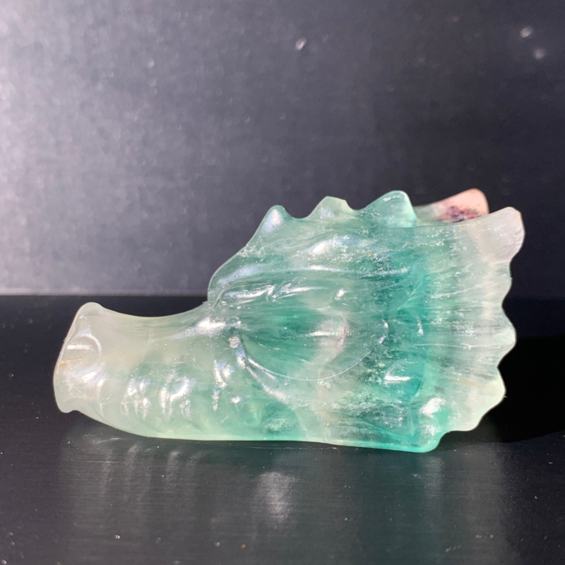 Natural Fluorite Faucet Carving,Reiki Quartz Crystal Skull Decoration 1 Pieces