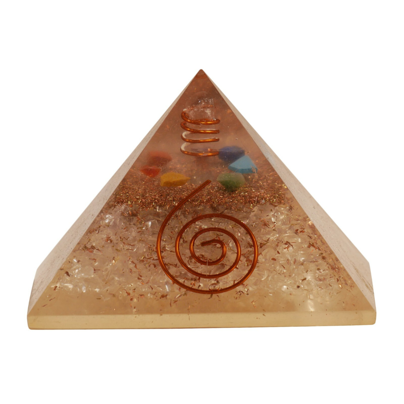 7 Chakra Clear Quartz Orgone Pyramid Tree Life Healing Energy Free Shipping