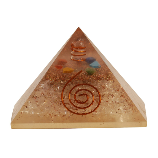 7 Chakra Clear Quartz Orgone Pyramid Tree Life Healing Energy Free Shipping