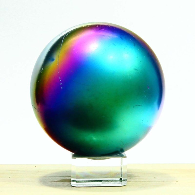 838g Natural Crystal Electroplated Rainbow Crystal Ball Quartz Sphere Healing