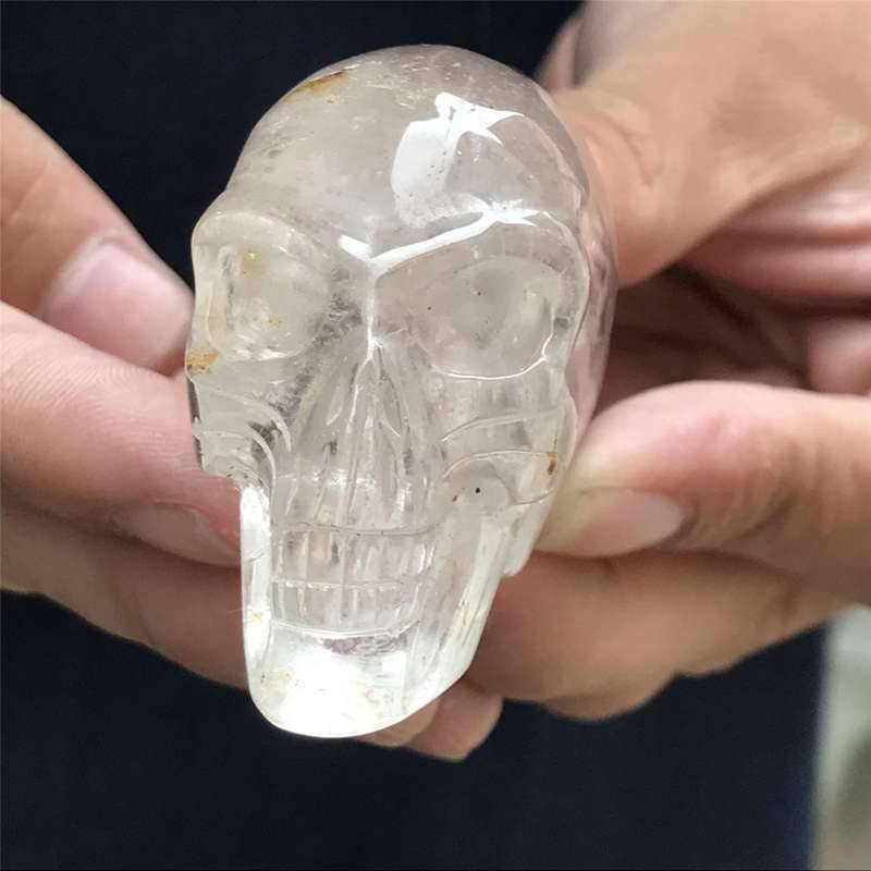 0.13kg Natural clear quartz skull carved Quartz Crystal skull Healing