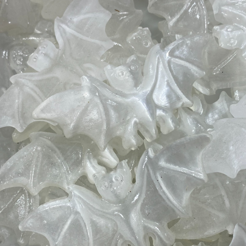 Natural Gypsum Selenite bat  Hand Carved Quartz Crystal Reiki healing 1PC