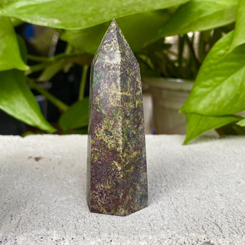 61G Natural Dragon Blood Column Obelisk Crystal Column Wand Point Healing Stone